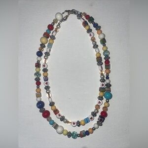 Colorful Handmade Beaded Charm Necklace Set